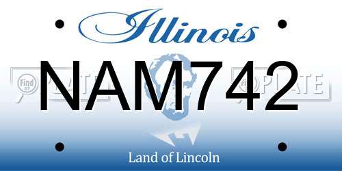 NAM742 Illinois License Plate