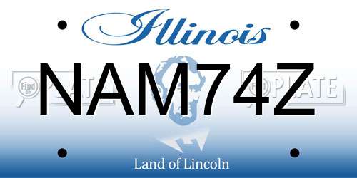 NAM74Z Illinois License Plate