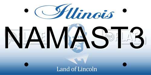 NAMAST3 Illinois License Plate