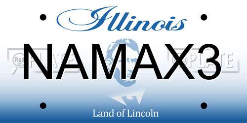 NAMAX3 Illinois License Plate