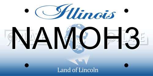 NAMOH3 Illinois License Plate