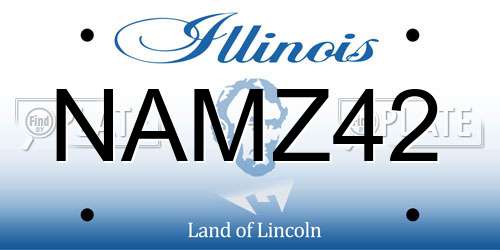 NAMZ42 Illinois License Plate
