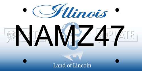 NAMZ47 Illinois License Plate