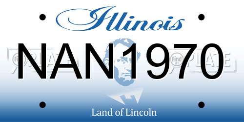 NAN1970 Illinois License Plate