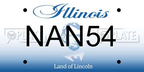 NAN54 Illinois License Plate