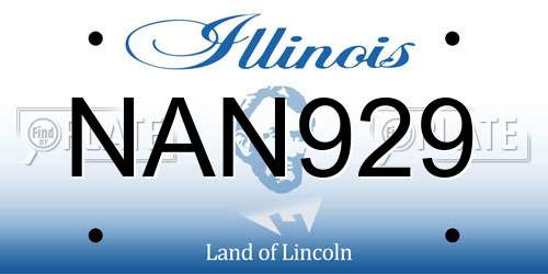 NAN929 Illinois License Plate
