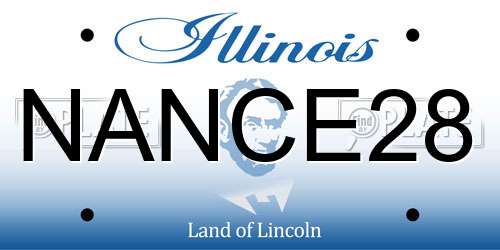 NANCE28 Illinois License Plate
