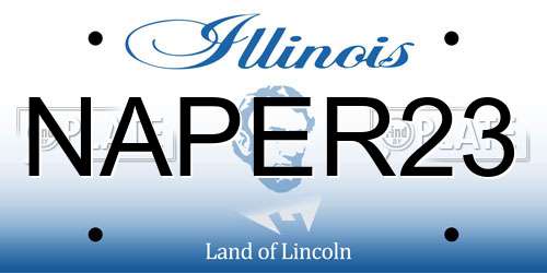 NAPER23 Illinois License Plate
