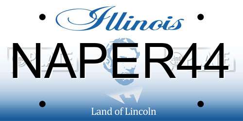 NAPER44 Illinois License Plate