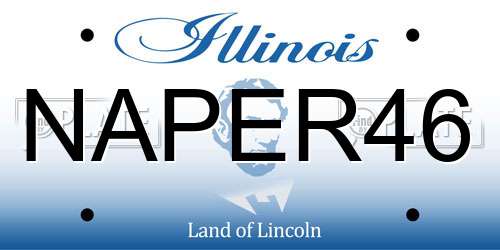 NAPER46 Illinois License Plate