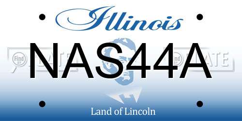 NAS44A Illinois License Plate
