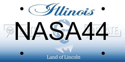 NASA44 Illinois License Plate