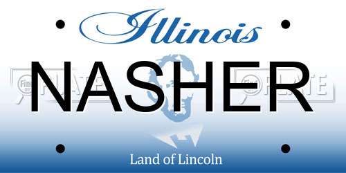 NASHER Illinois License Plate