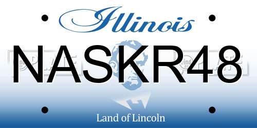 NASKR48 Illinois License Plate