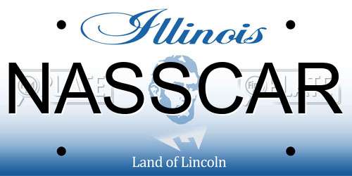 NASSCAR Illinois License Plate