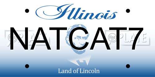 NATCAT7 Illinois License Plate