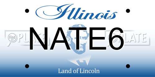 NATE6 Illinois License Plate