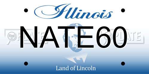 NATE60 Illinois License Plate