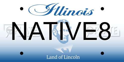 NATIVE8 Illinois License Plate