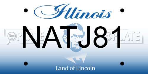 NATJ81 Illinois License Plate