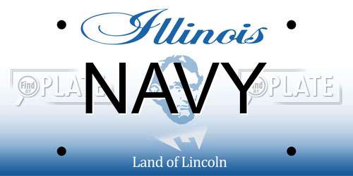 NAVY Illinois License Plate