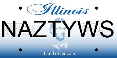 NAZTYWS Illinois License Plate
