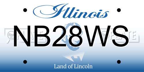 NB28WS Illinois License Plate