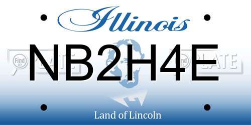 NB2H4E Illinois License Plate