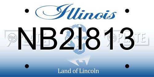NB2I813 Illinois License Plate