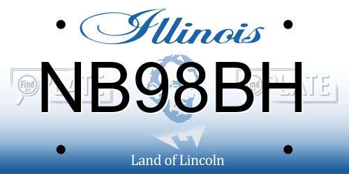 NB98BH Illinois License Plate