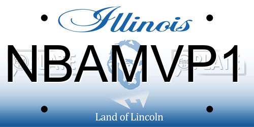 NBAMVP1 Illinois License Plate