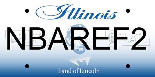 NBAREF2 Illinois License Plate