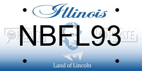 NBFL93 Illinois License Plate