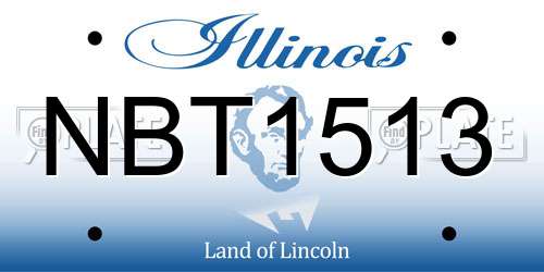 NBT1513 Illinois License Plate