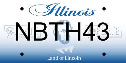 NBTH43 Illinois License Plate