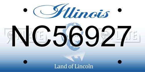 NC56927 Illinois License Plate