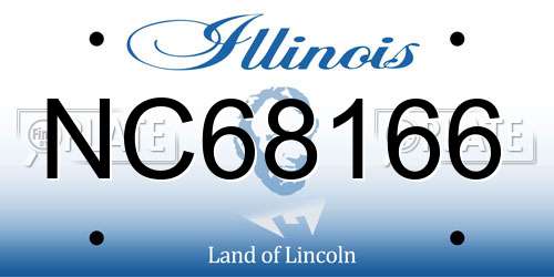 NC68166 Illinois License Plate