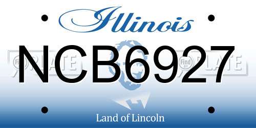 NCB6927 Illinois License Plate