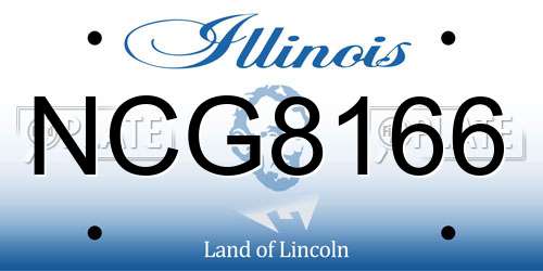 NCG8166 Illinois License Plate
