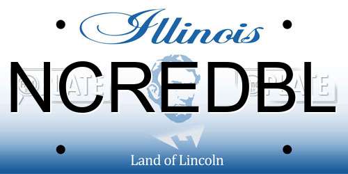 NCREDBL Illinois License Plate