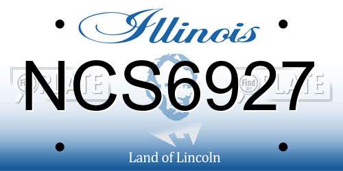 NCS6927 Illinois License Plate