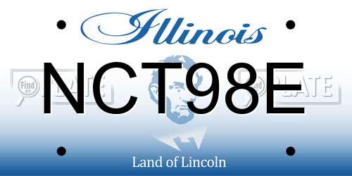 NCT98E Illinois License Plate