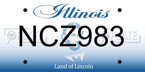 NCZ983 Illinois License Plate