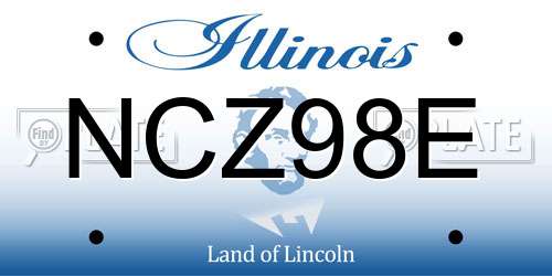 NCZ98E Illinois License Plate