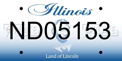 ND05153 Illinois License Plate
