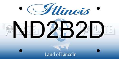 ND2B2D Illinois License Plate