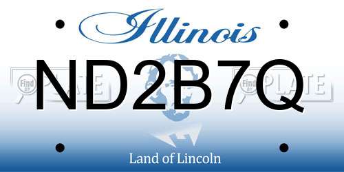 ND2B7Q Illinois License Plate