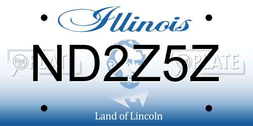 ND2Z5Z Illinois License Plate