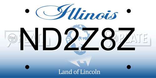 ND2Z8Z Illinois License Plate