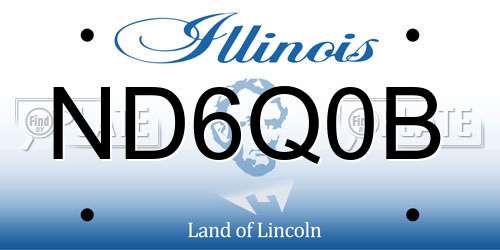 ND6Q0B Illinois License Plate